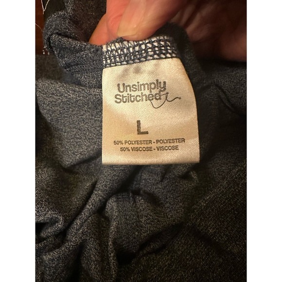 Unsimply Stitched Jersey Knit Pajama Bottoms in  Heather Navy Size L Pre Owned - Picture 8 of 8